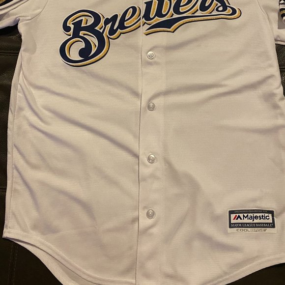 Majestic Cool Base MILWAUKEE BREWERS Men's JERSEY Sz M,L,XL,2XL New w tags - Picture 2 of 3